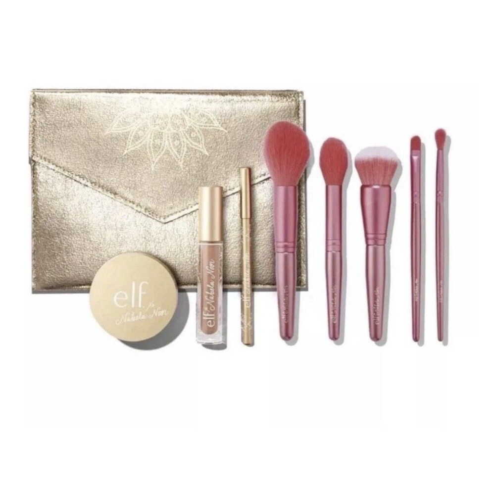 NWOB E.L.F. XO NABELA NOOR Complete Collection Makeup Brush Set Makeup Lipstick
